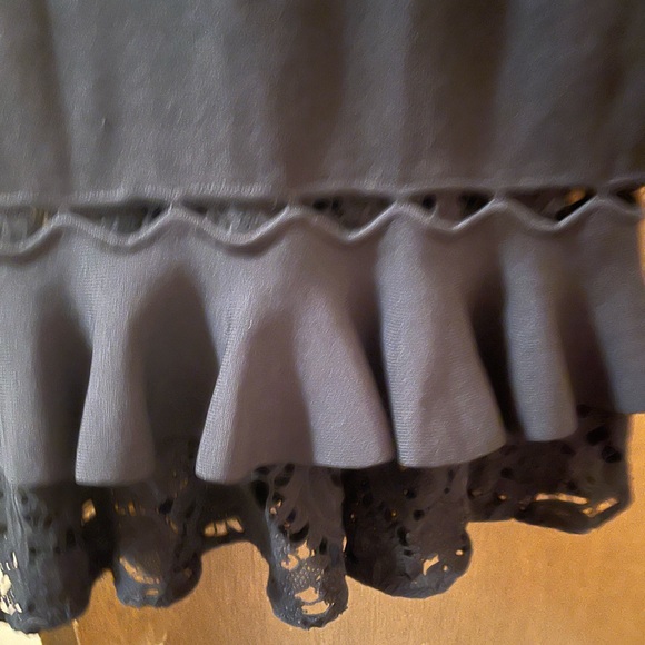 Sachin & Babi Noir Black Flutter Lace Midi Dress - Picture 7 of 7